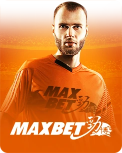 Male football player in an orange jersey with the MAXBET logo displayed below.