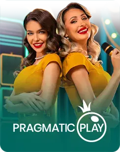 Two women smiling in yellow outfits with the Pragmatic Play logo displayed at the bottom.