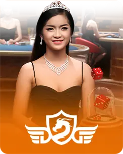 Woman in a black dress smiling with the Dream Gaming logo displayed at the bottom.
