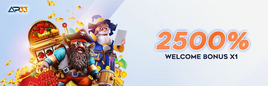 AP33 promotion: 2500% welcome bonus x1