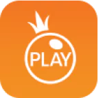 Pragmatic Play logo icon featuring a white crown and the word “PLAY” on an orange background.
