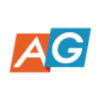 Asia Gaming logo featuring the letters “AG” in white over orange and blue overlapping shapes.