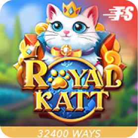 Royal Katt slot game icon featuring a regal white cat wearing a crown with a “32400 Ways” label.